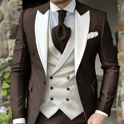 men's suit with peak lapel