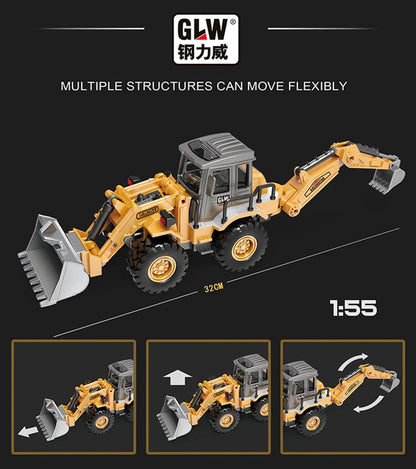 Alloy Tractor Kids Excavator Bulldozer Miniature crane