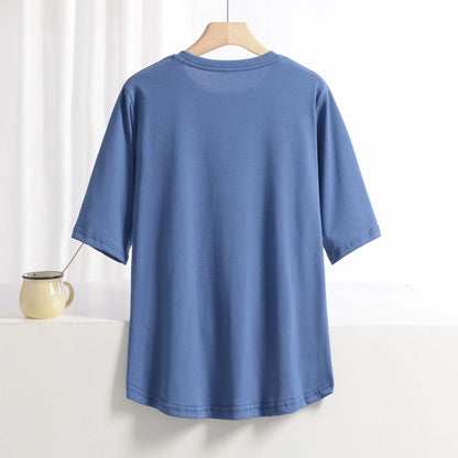 XL to 8XL plus size O-Neck Tshirts Women's basic