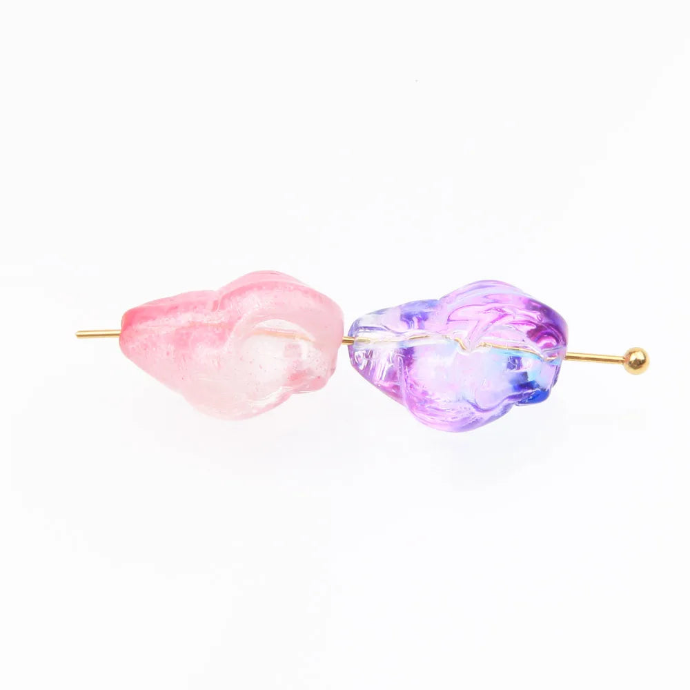 30pcs Glass Shell Beads for Jewelry Making