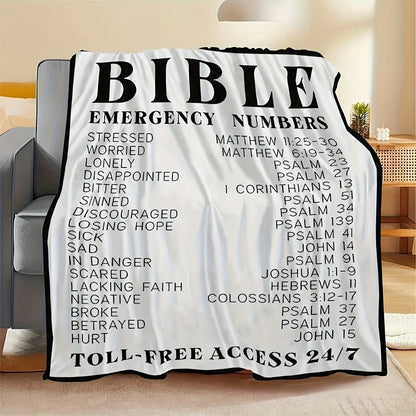 1 Bible verse blanket - religious soft and light warm
