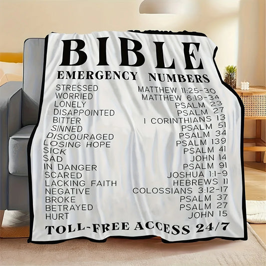 1 Bible verse blanket - religious soft and light warm