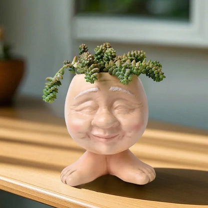 Muggle Face Flower Pot Resin