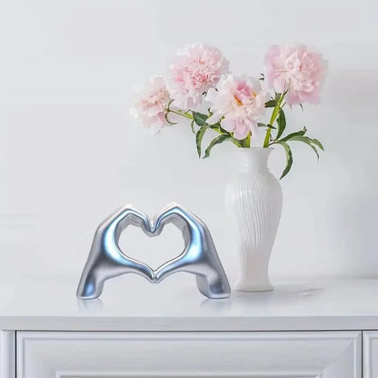 Creative Heart Hand Statue Resin