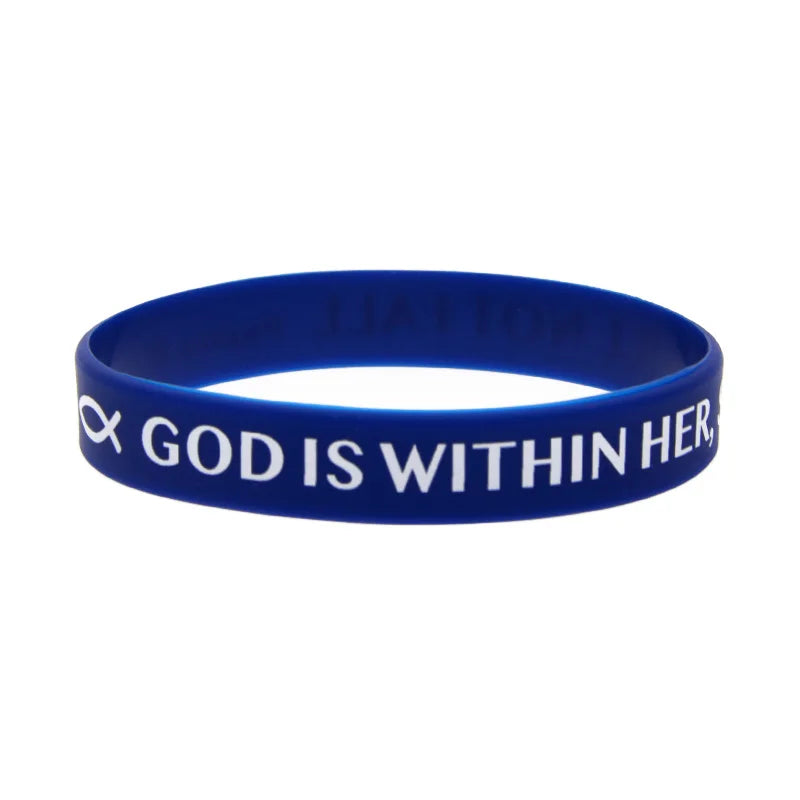50 Pcs Jesus Silicone Bracelet