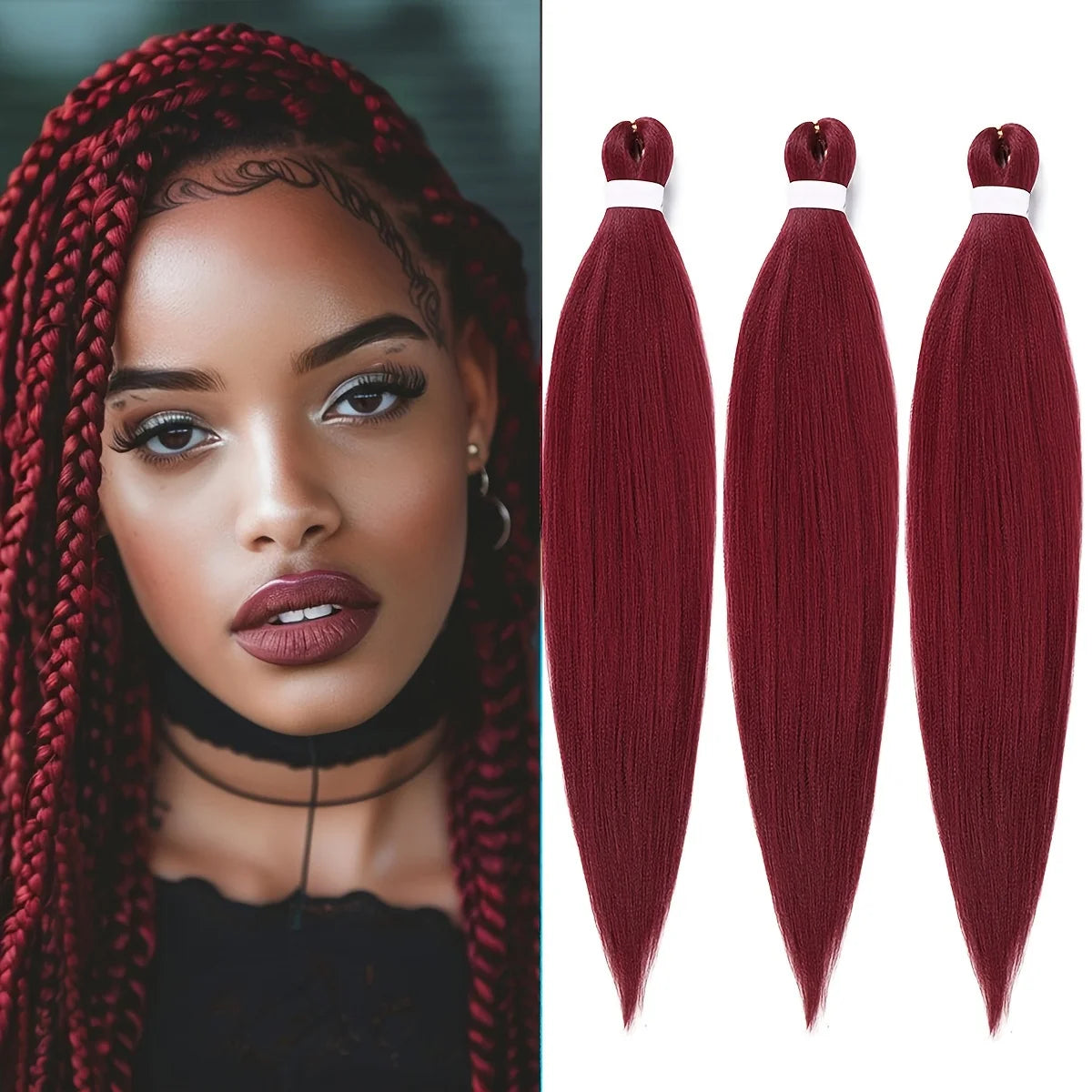 Braiding Hair 3Pcs Natural Black Braiding Hair