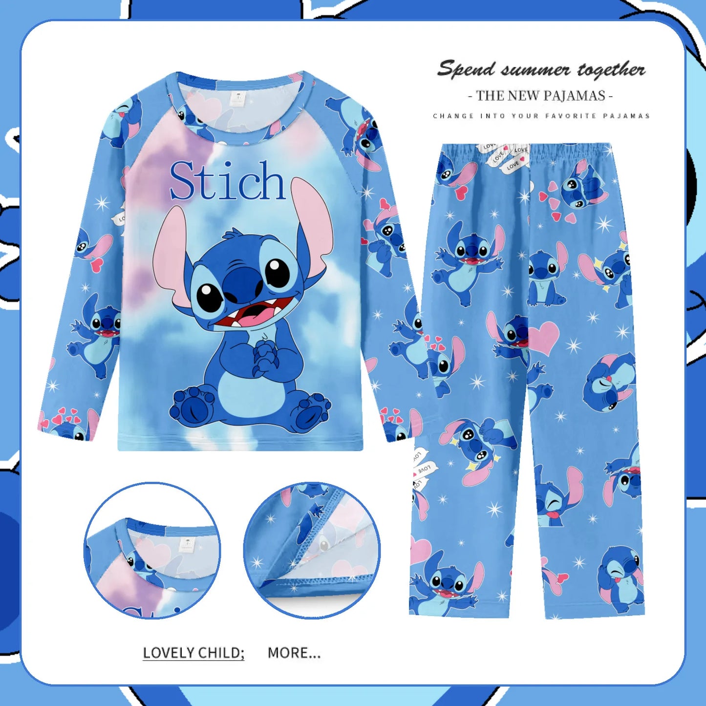 Girls Pajamas Sets Sleepwear Hello Kitty