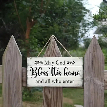 1 Retro 2D Flat Sign“God bless this home”