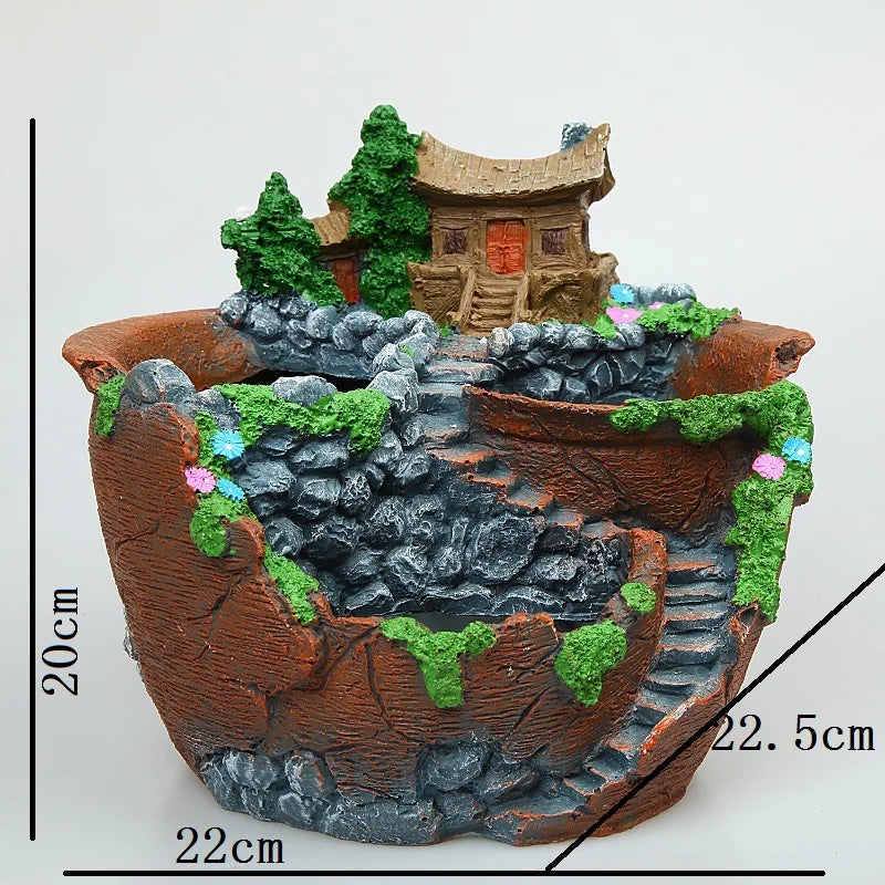 Succulent Plants Planter Flowerpot Resin Flower Pot