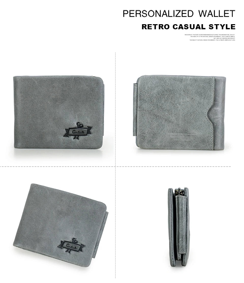 Cowhide Leather Wallet For Mens