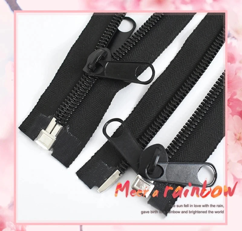 80-300cm Black 10# Nylon Zippers