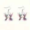 2D Acrylic Hummingbird Earrings