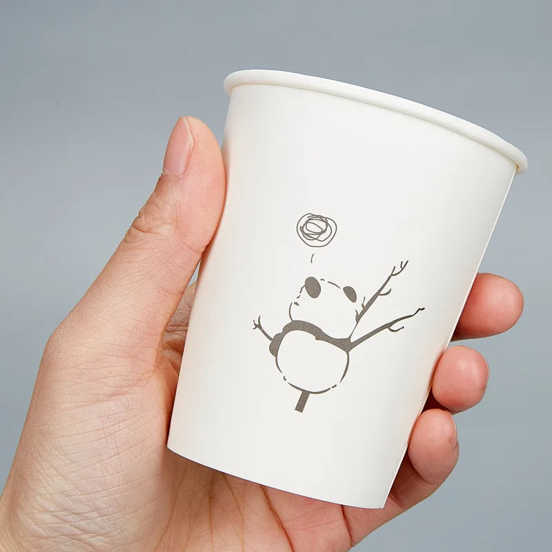 50pcs 250ml  White Paper Cups