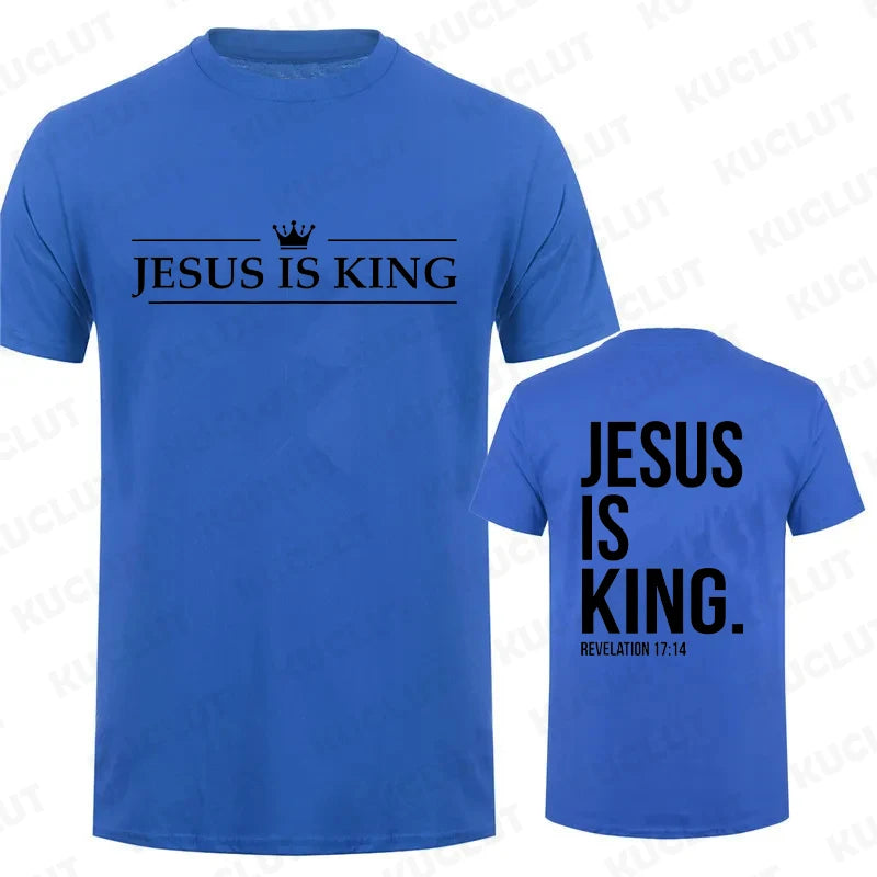 Jesus Is King Print T Shirt