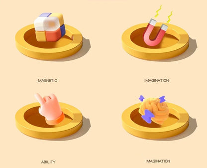 Magnetic Building Blocks Mine World Cube