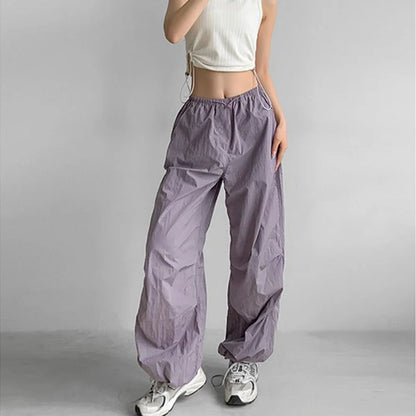 Lightweight  Wide Leg Cargo Pants