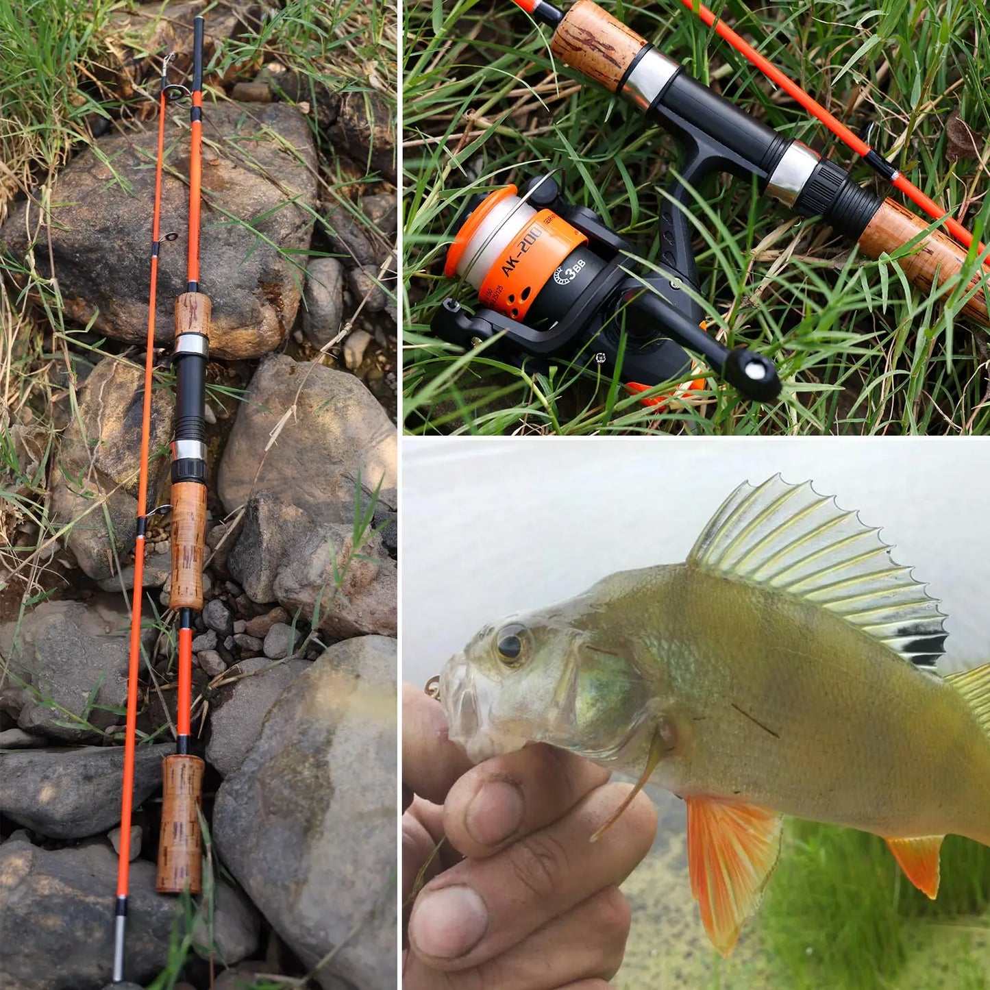 Sougayilang Lure Fishing Rod 1.2m 1.65m 2 Sections Spinning Fishing Rod 8kg Max