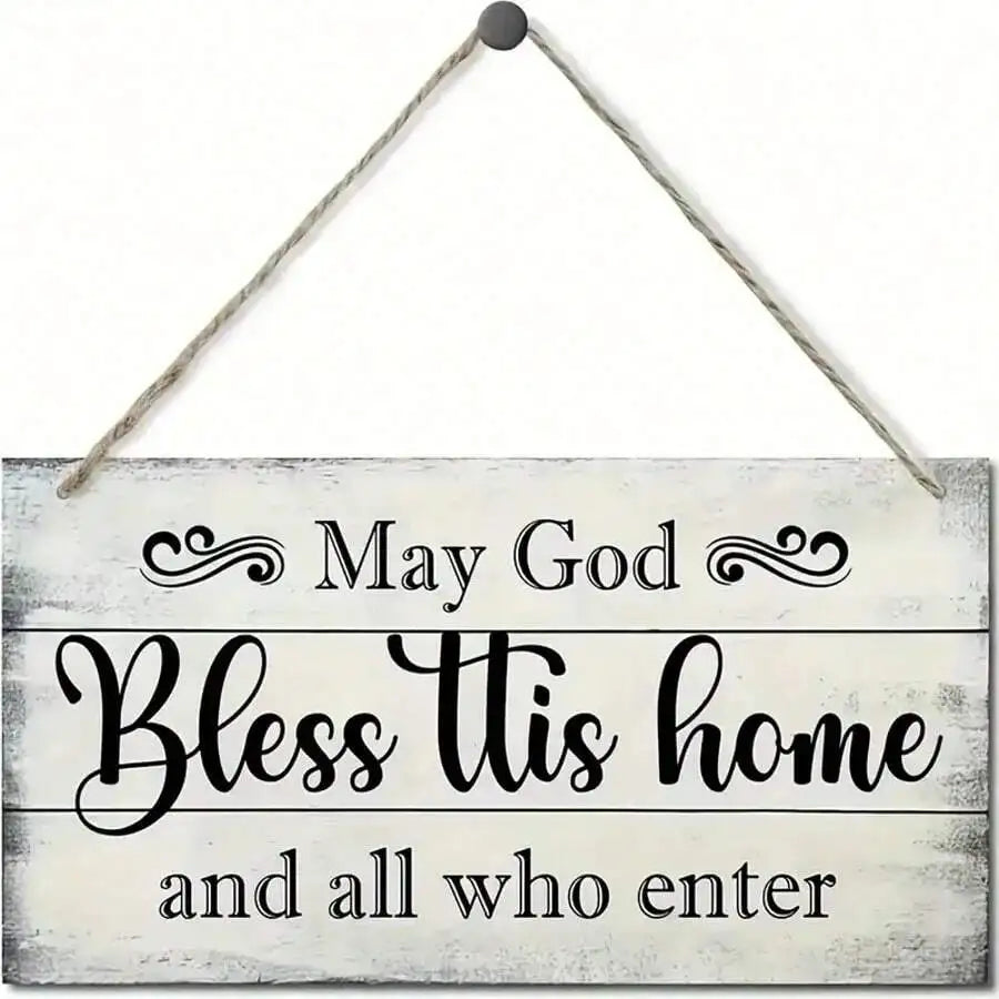 1 Retro 2D Flat Sign“God bless this home”