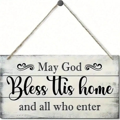 1 Retro 2D Flat Sign“God bless this home”