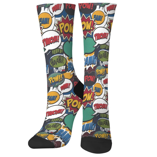 comic pop art socks men