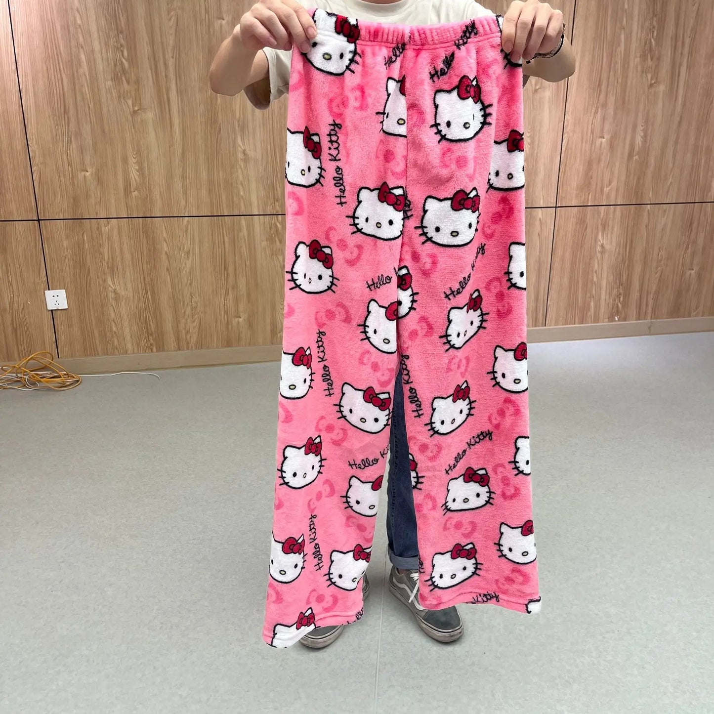 Hello Kitty Sanrio Pajamas Pants Black Pink