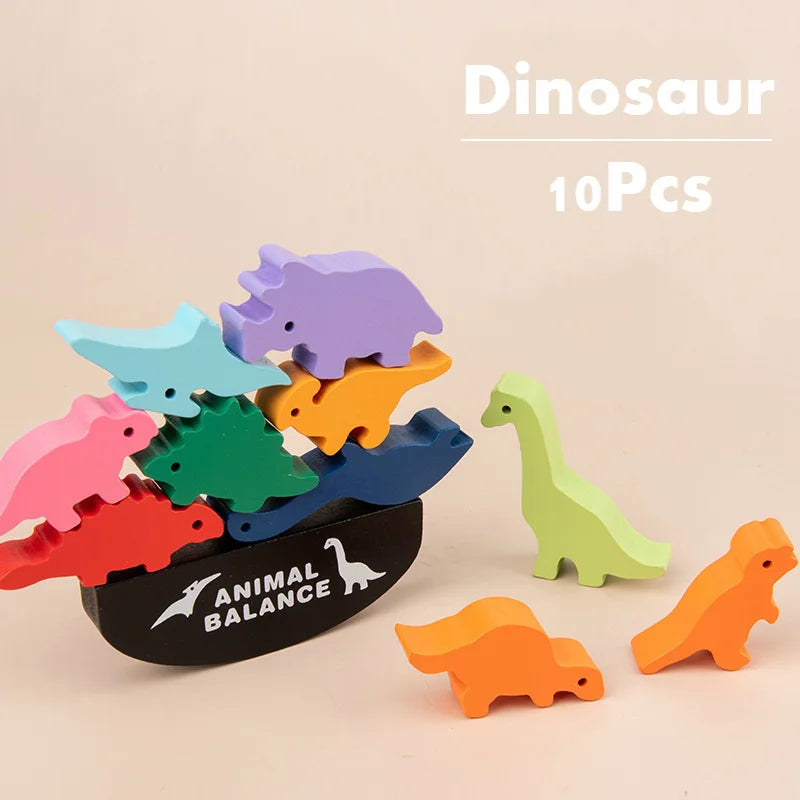Dinosaur Building Stacking blocks Montessori