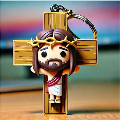 Jesus Statue Christian Key Chain