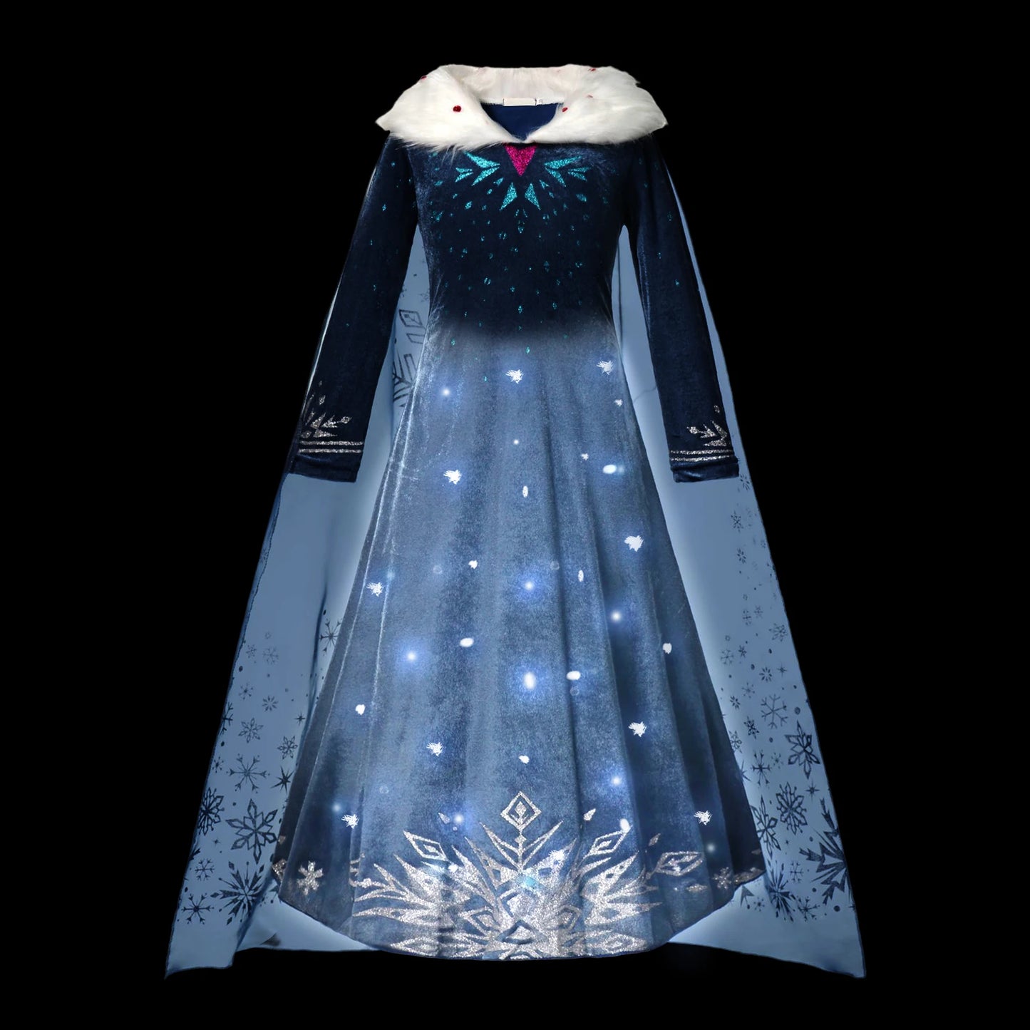 Girl Princess Dress with LED Light