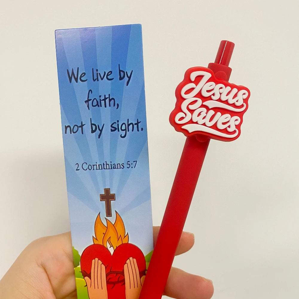 10 Sets Christian Pens and bookmark