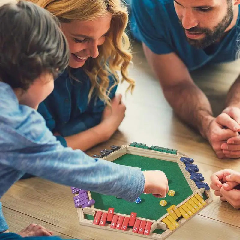 Wooden Dice Game Shut The Box for 4-6