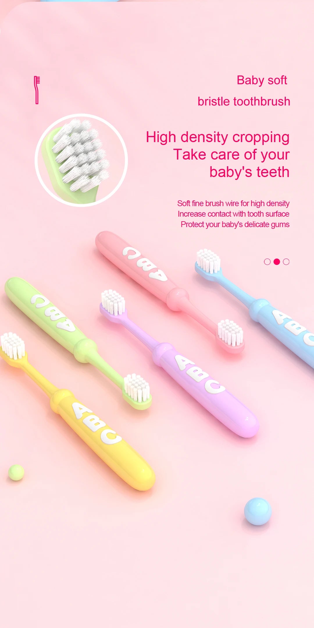 4/10 pcs Children's soft bristled toothbrush