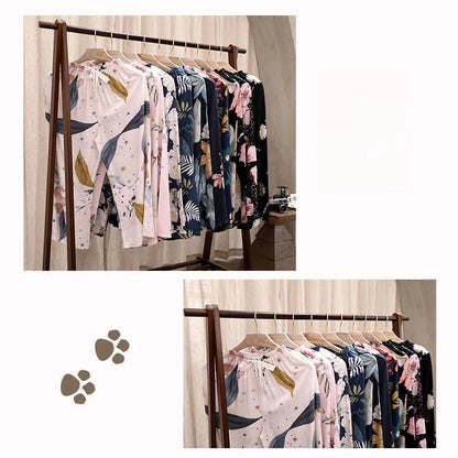 Flower Pajama Pants Summer Women's Loose