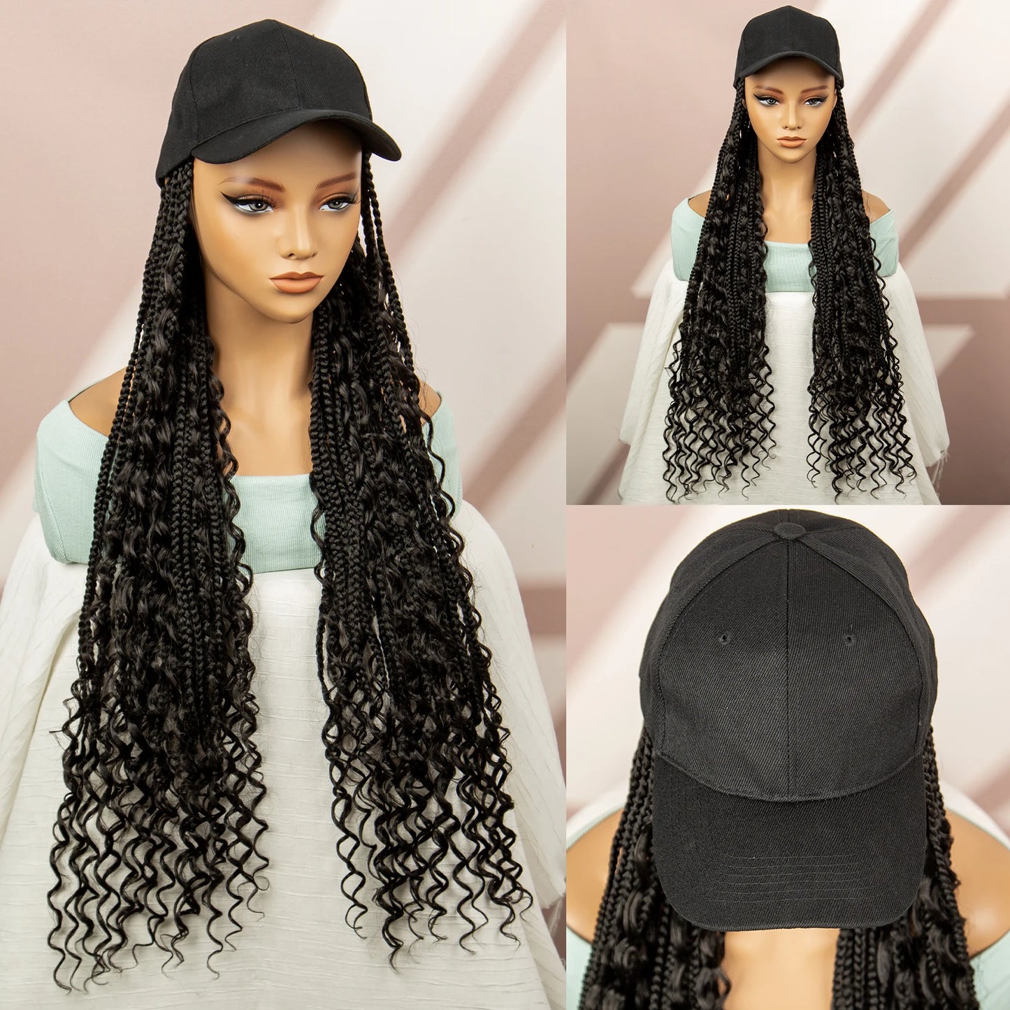 Synthetic Baseball Cap Wig