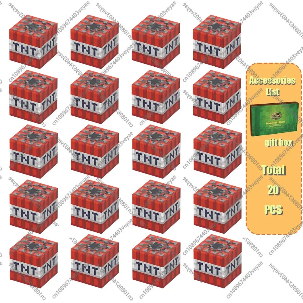 Minecraft Magnetic Building Blocks Mine World Magnet