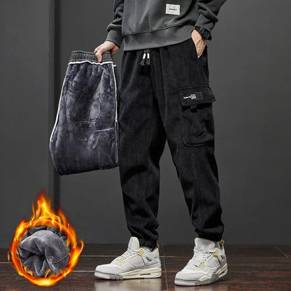 Winter Fleece Men Casual Pants