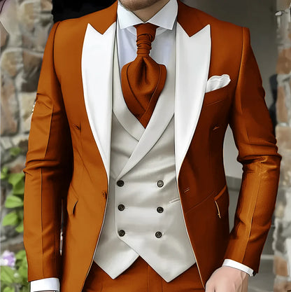 men's suit with peak lapel