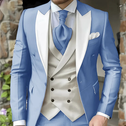 men's suit with peak lapel
