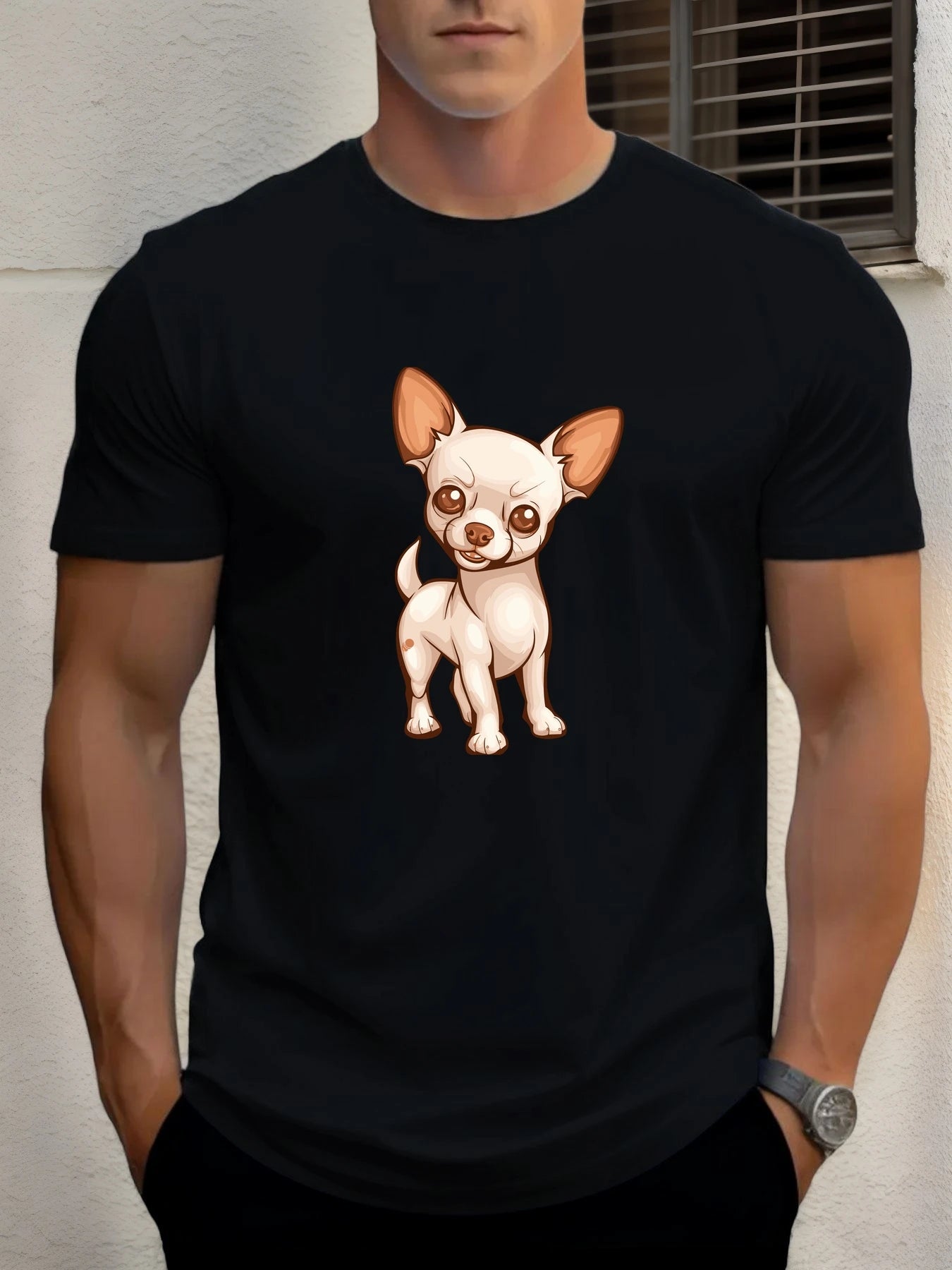T Shirt For Mens Chihuahua 100%