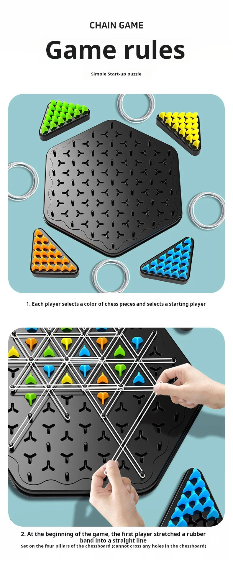 Chain Triangle Chess Game Band  Educational Interactive Game
