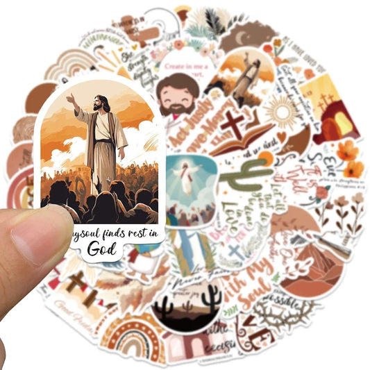50Pcs Jesus Bible God Christian Stickers