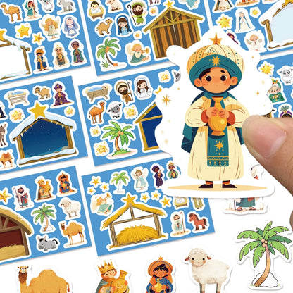 8 Sheets Cartoon Scence Of Jesus