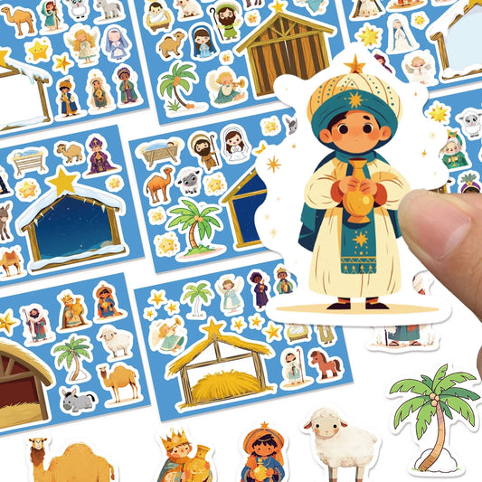 8 Sheets Cartoon Scence Of Jesus