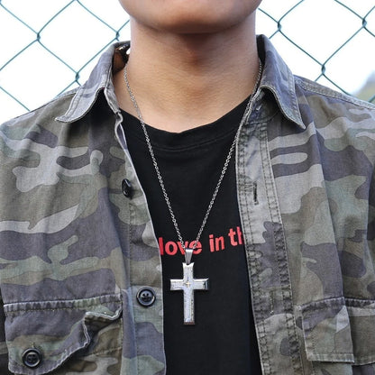 Christian Crucifix Crucifixion Pendant for Men Stainless Steel