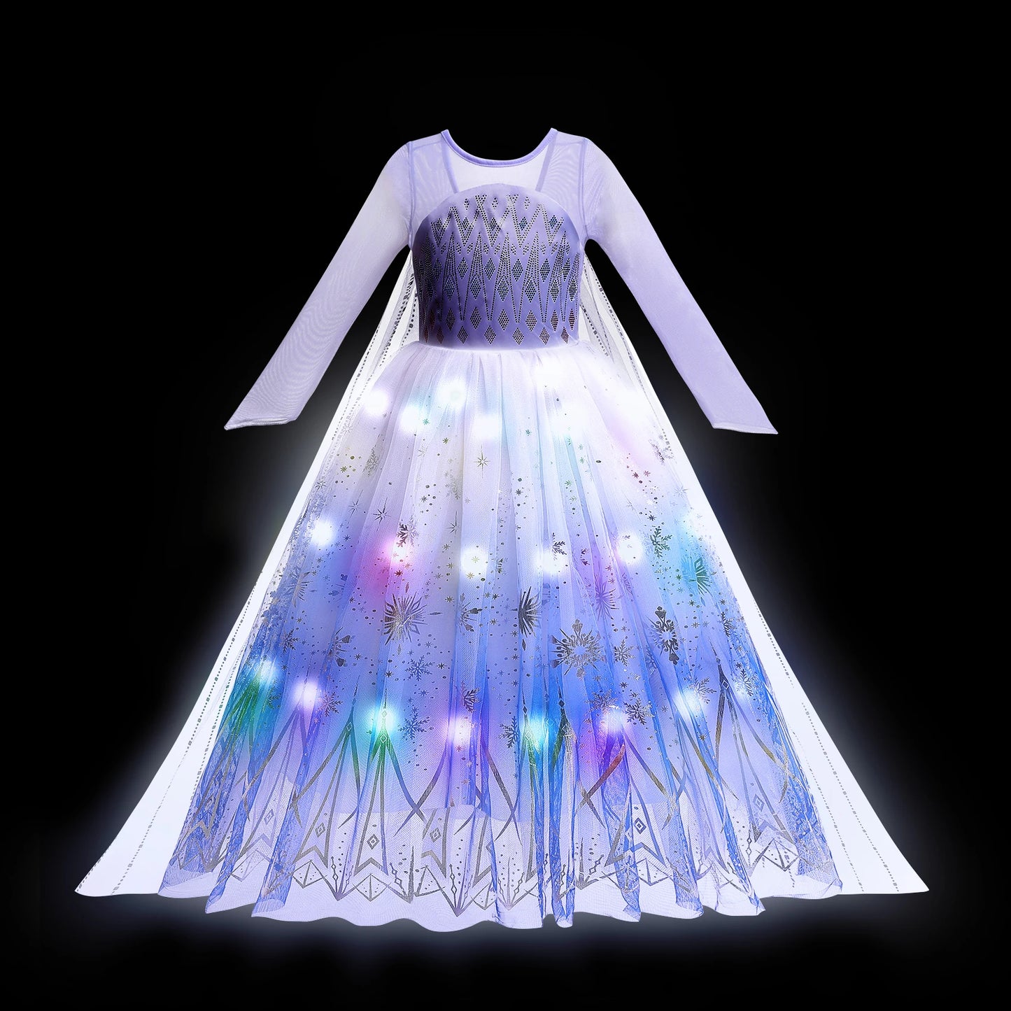 Girl Princess Dress with LED Light