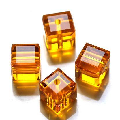 cube beads crystal