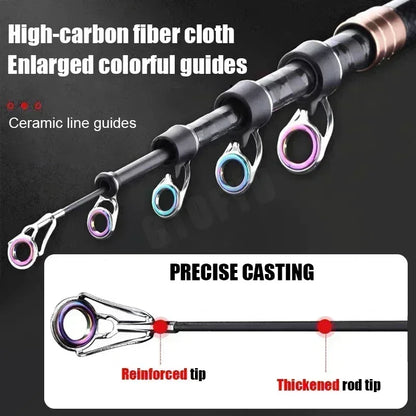 2.1-4.5M Telescopic Fishing Rod Carbon