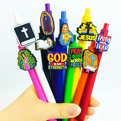 10PCS Jesus series ballpoint pens,