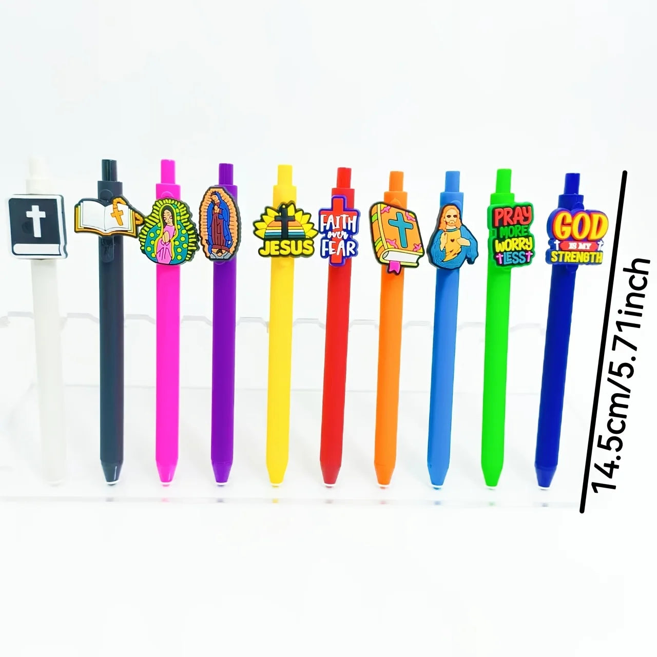 10PCS Jesus series ballpoint pens,
