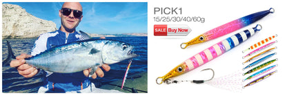 Glow Fishing Lure Casting Tuna15g30g40g60g Slow Pitch Jig Sea Bass