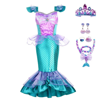 Girls Mermaid Dress Charm Princess
